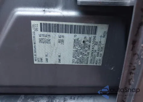 2012 Nissan Altima 2.5 S z USA, uszkodzony, nr VIN 1N4AL2AP6CN452096